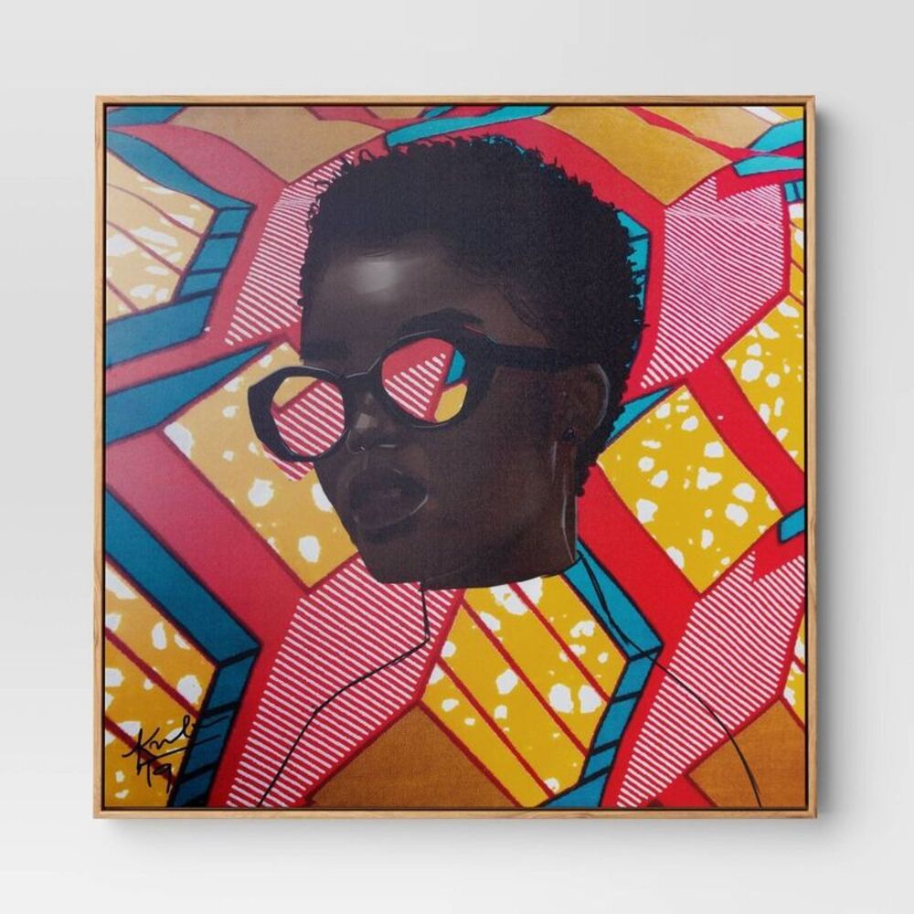 Threshold Wall Art Canvas Abstract 30"x30" Pattern Portrait Adekunle Modern